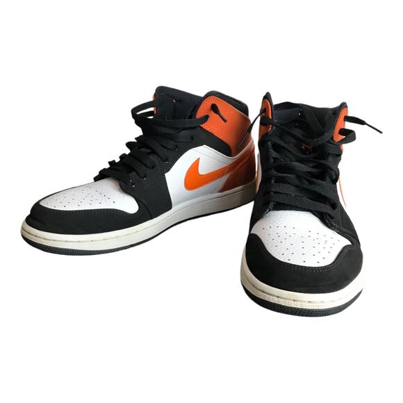 Nike Air Jordan 1 Shattered Backboard Orange Mid Top Shoes Size 9 554724-058 - Picture 3 of 9